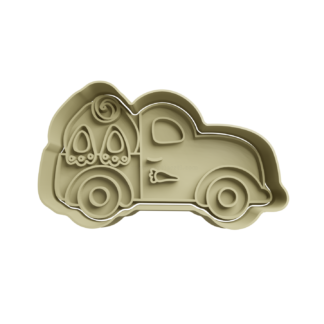 Easter Bunny With Pickup Truck Cookie Cutter STL 2