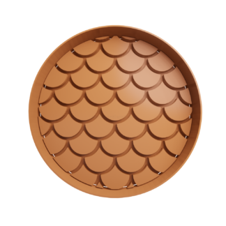 Circle with Scales Pattern Cookie Cutter STL