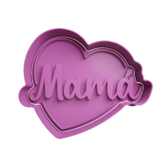 Mama in Heart Cookie Cutter STL