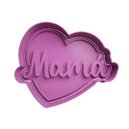 Mama in Heart Cookie Cutter STL