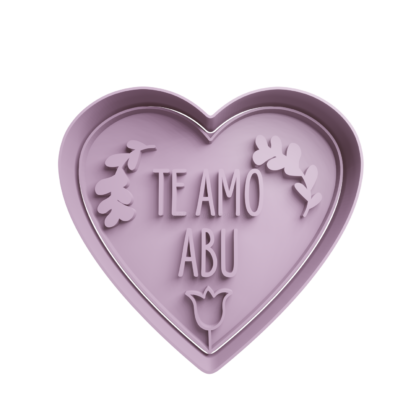 Heart -Te amo Abu Cookie Cutter STL 2