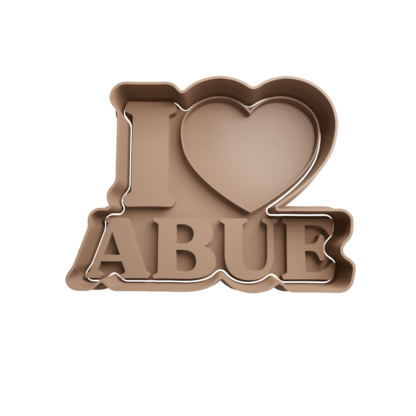 I LOVE ABUE Cookie Cutter STL