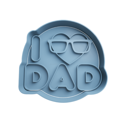 I love dad with Glasses Cookie Cutter STL