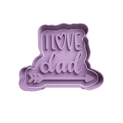 I Love Dad Arrow Cookie Cutter STL