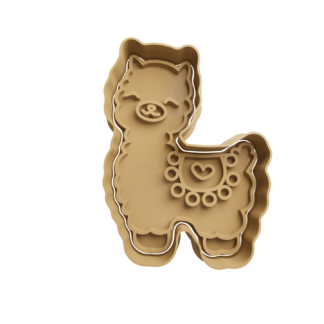 Alpaca Cute Cookie Cutter STL 2