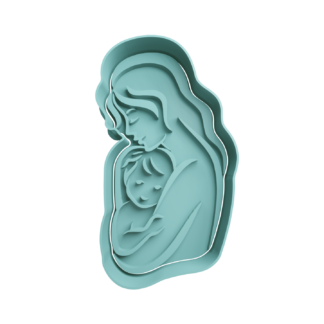 Mother with Baby Cookie Cutter STL 12