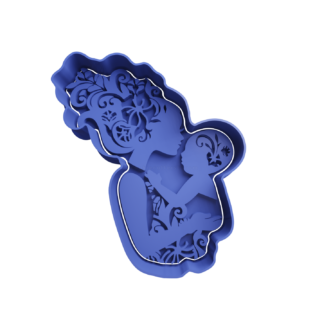 Mother with Baby Cookie Cutter STL 6