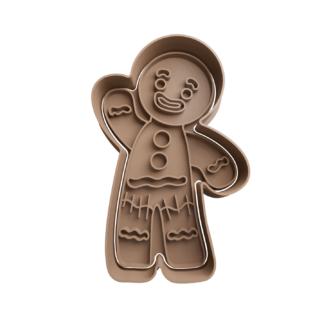 Gingerbread Man Shrek Cookie Cutter STL