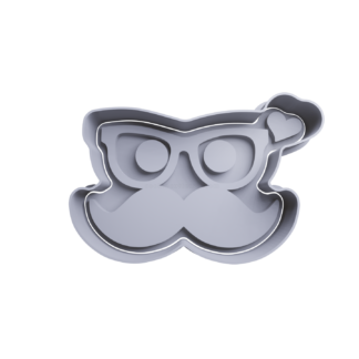 Mustache and Glasses Cookie Cutter STL