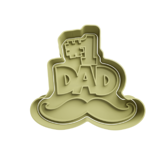 1# DAD with Mustache Cookie Cutter STL