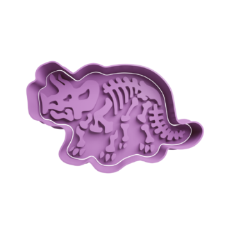 Triceratops Fossil Cookie Cutter STL