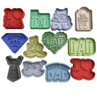 Set Father’s Day Cookie Cutter STL