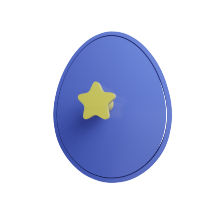 Easter Egg with Stars Cookie Cutter STL