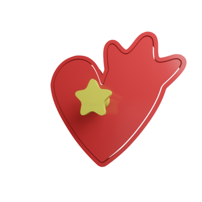 Heart with Crown Cookie Cutter STL