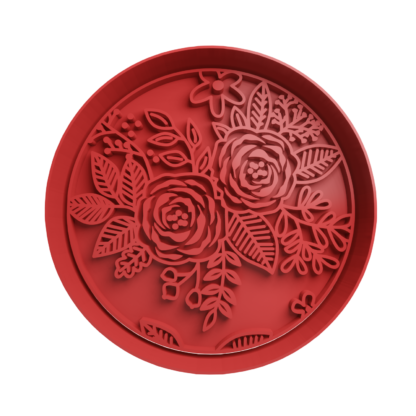 Circle with Roses Cookie Cutter STL