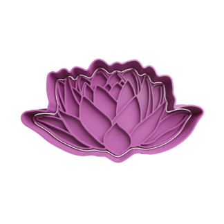 Lotus Flower Cookie Cutter STL 4