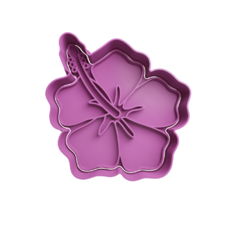 Flower Hawaiian Hibiscus Cookie Cutter STL 2