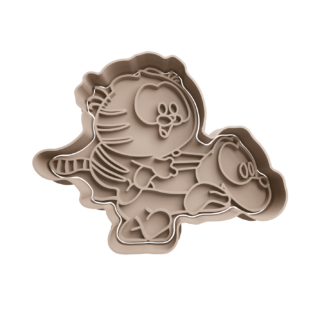 Baby Garfield and Odie Cookie Cutter STL