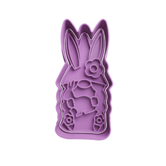 Easter Bunny Gnome with Bunny Cookie Cutter STL