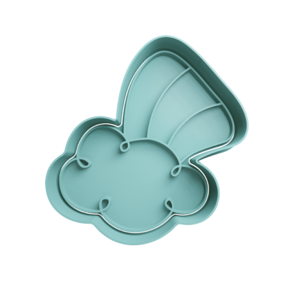 Cloud with Rainbow Cookie Cutter STL 2