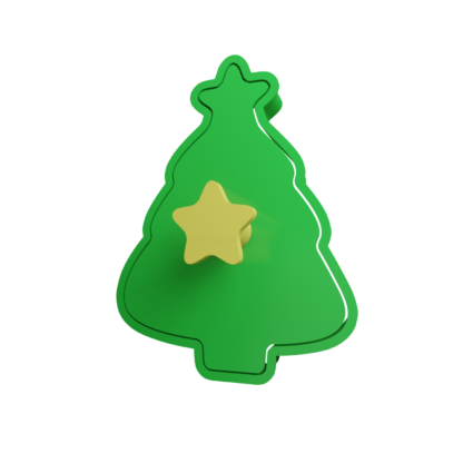 Christmas Tree Cookie Cutter STL 17