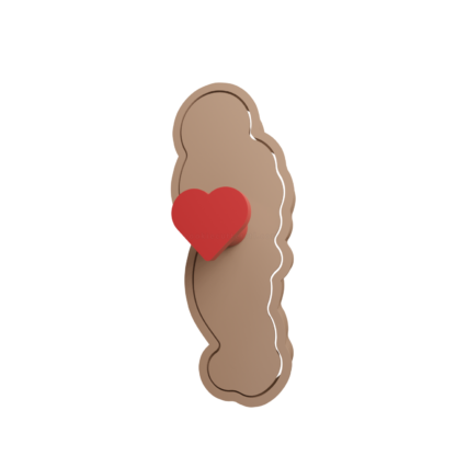 Muscled Gingerbread Man Fitness Cookie Cutter STL 2