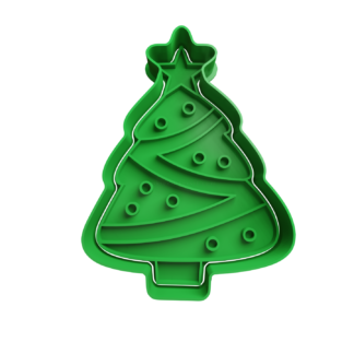 Christmas Tree Cookie Cutter STL 17