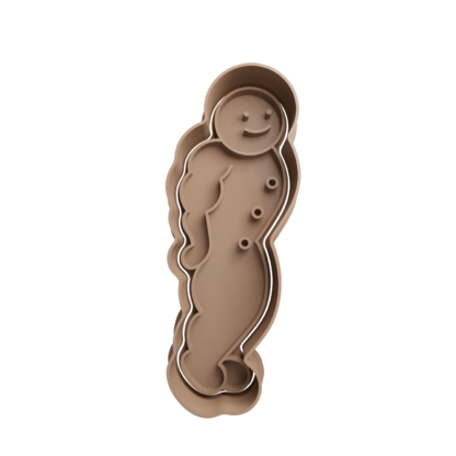 Muscled Gingerbread Man Fitness Cookie Cutter STL 2