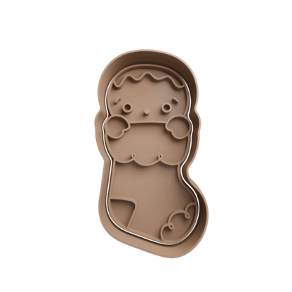 Gingerbread Man in Christmas Socket Cookie Cutter STL