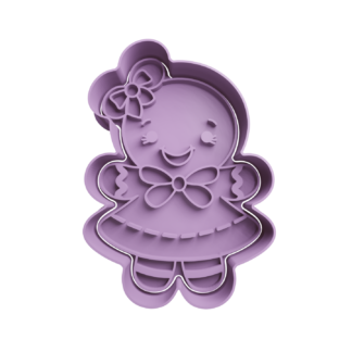 Lady Gingerbread Cookie Cutter STL