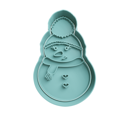 Snowman Cookie Cutter STL 7