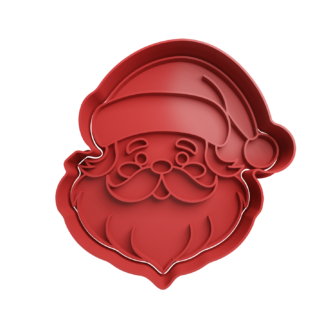 Santa Claus Head Cookie Cutter STL 8