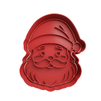 Santa Claus Head Cookie Cutter STL 6