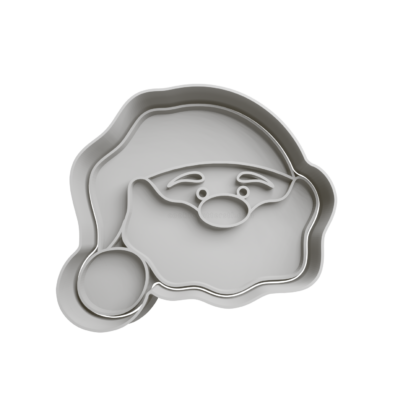 Santa Claus Head Cookie Cutter STL 7