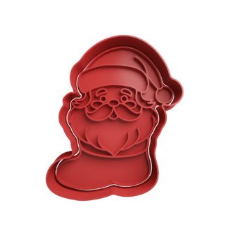 Santa Claus in Boot Cookie Cutter STL