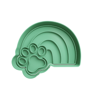 Rainbow with Footprint Cookie Cutter STL