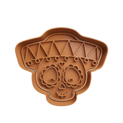 Skull Man Day of the Dead Cookie Cutter STL