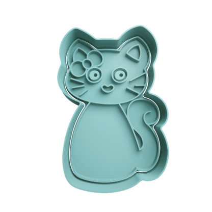 Cat Cookie Cutter STL 17