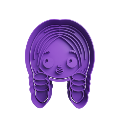 Wednesday Addams Head Cookie Cutter STL