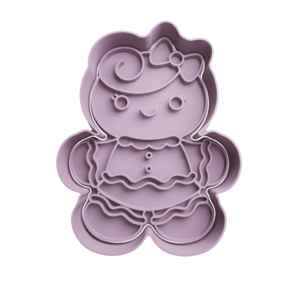 Lady Gingerbread Cookie Cutter STL 8