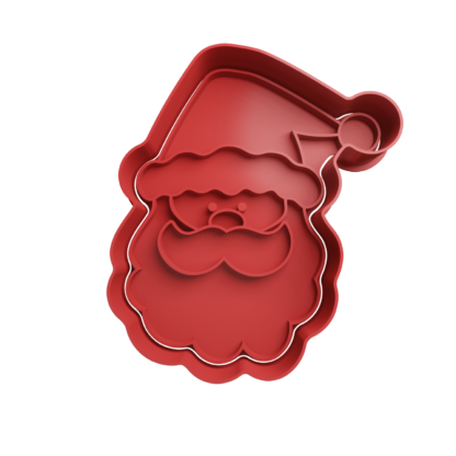 Santa Claus Head Cookie Cutter STL 10