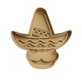 Mexican Hat Mariachi Cookie Cutter STL 2