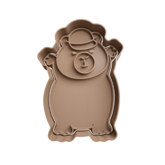 Capybara with Hat Cookie Cutter STL