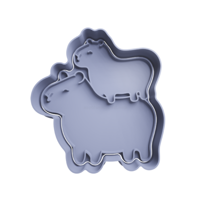 Capybara Tower Cookie Cutter STL