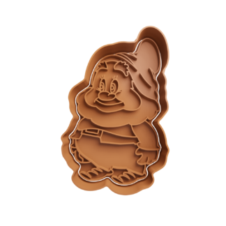 Dwarfs Happy Cookie Cutter STL