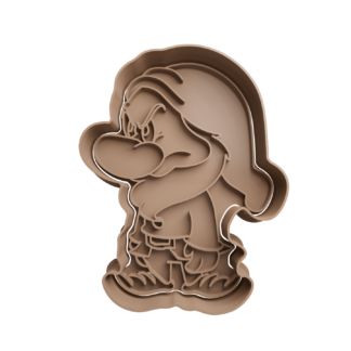 Dwarfs Grumpy Cookie Cutter STL