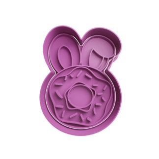 Donut with Bunny Ears Cookie Cutter STL