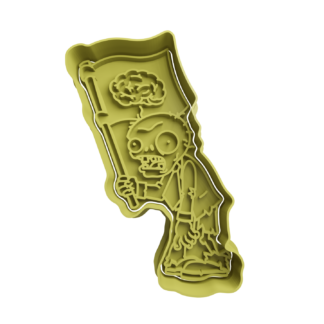 Flag Zombie Cookie Cutter STL