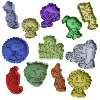 Set Plants vs Zombies Cookie Cutter STL