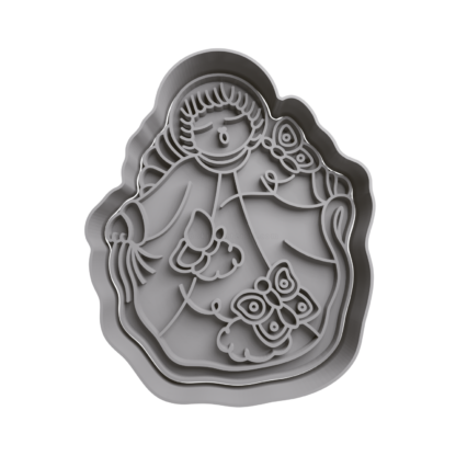 Angel with Butterfly Cookie Cutter STL